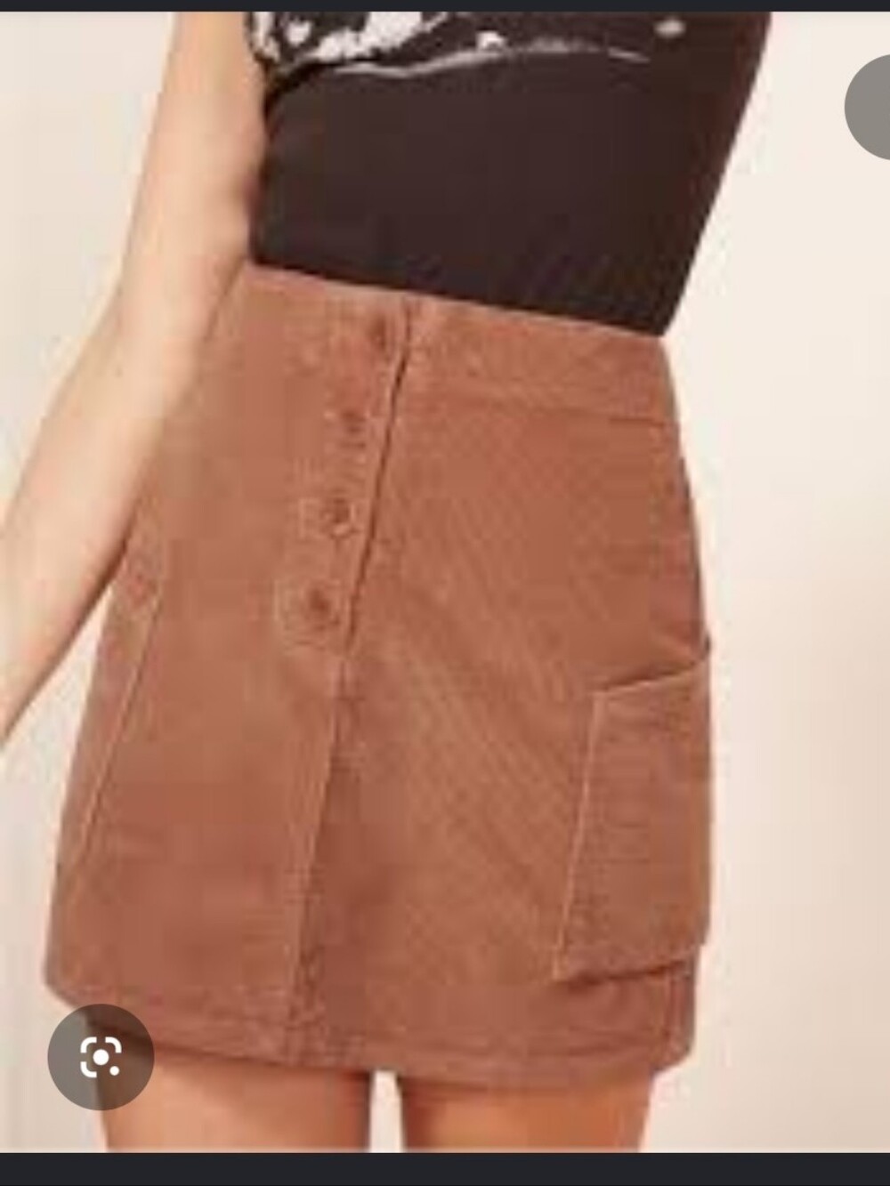 Reformation Wally Button-Front Corduroy Mini Skirt in Rusty Rose